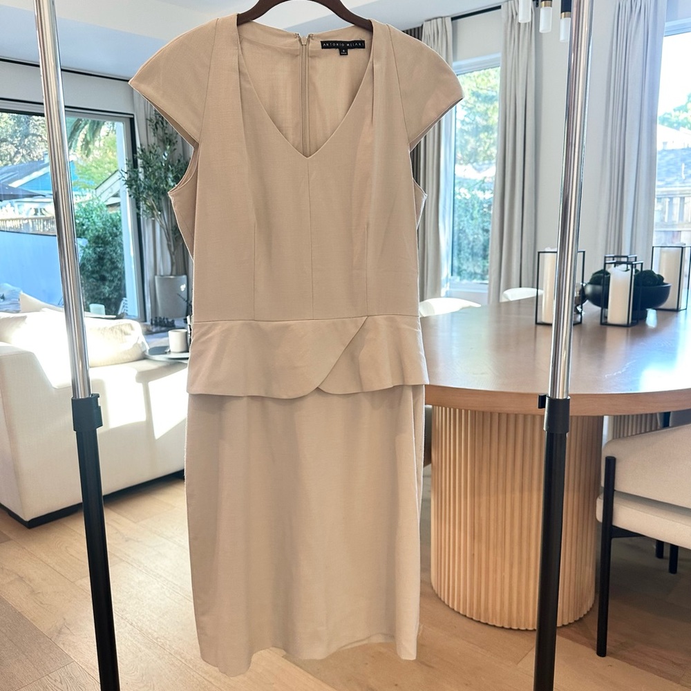 ANTONIO MELANI Peplum Sheath Dress